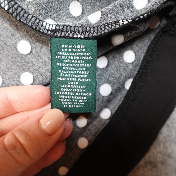 Ralph Lauren Dress Womens 10 ALine Polka Dot Mini Black White Square Neck - Picture 2 of 8